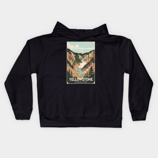 Yellowstone National Park Vintage Poster Kids Hoodie